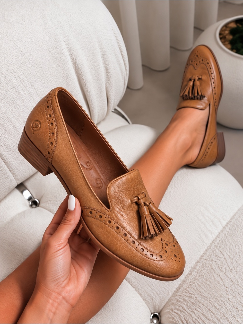 Like new! Børn Alawa Leather Tassel women’s Loafers Sz 8.5